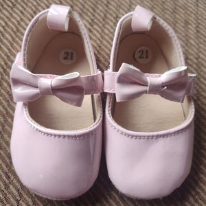 Pink Bow Toddler Dressy Shoes, Size 21